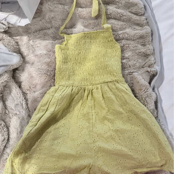Fashion Nova Pants - Fashion Nova Lemon Eyelet Dress